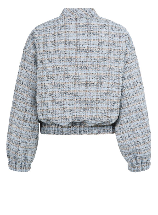 Yaya short boucle jacket blue