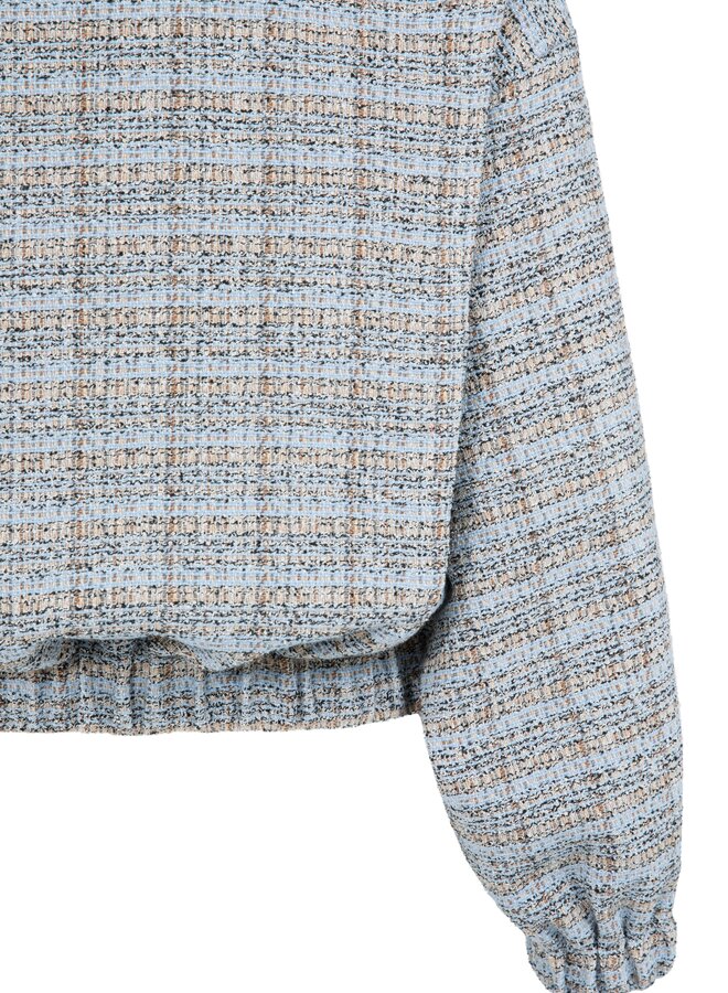 Yaya short boucle jacket blue