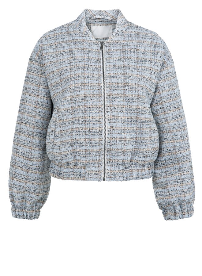Yaya short boucle jacket blue