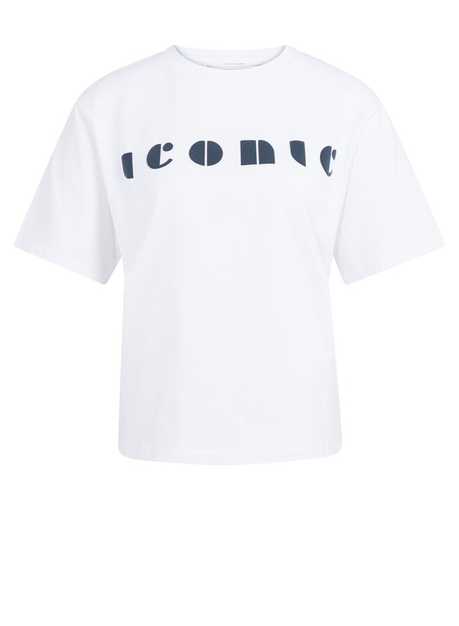 Yaya boyfriend t-shirt with print white