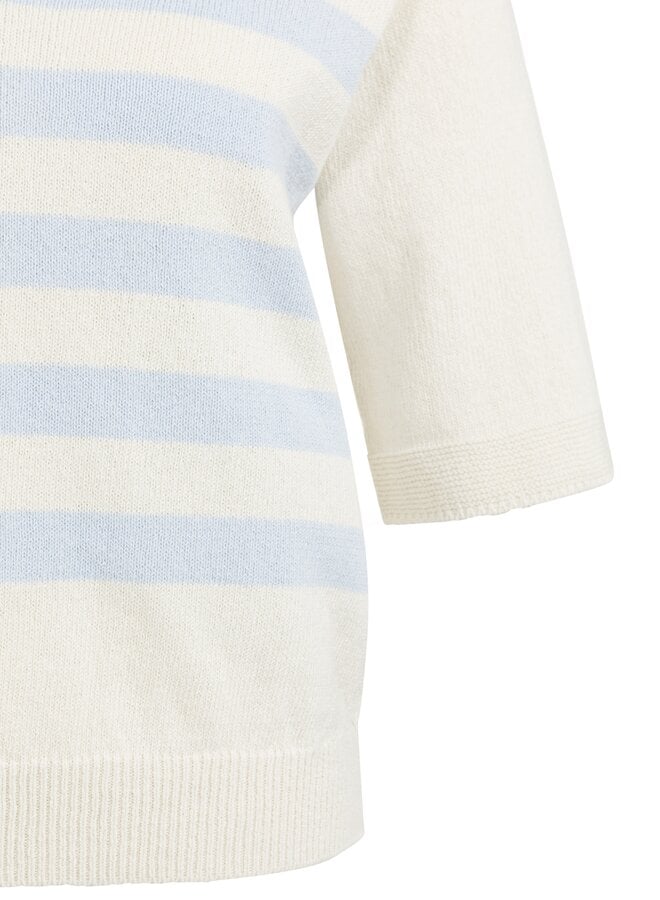 Yaya sweater with blue stripes