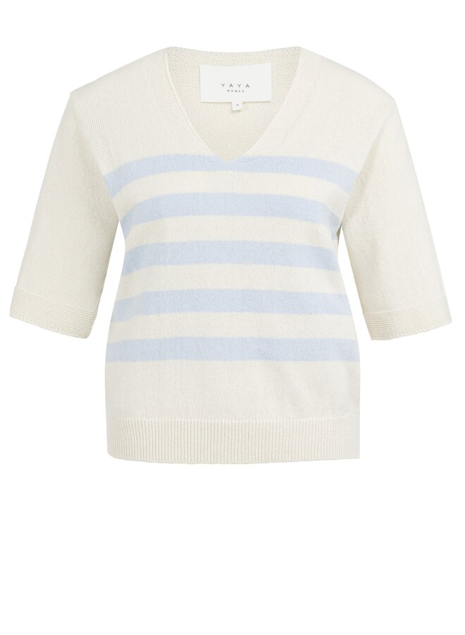Yaya sweater with blue stripes