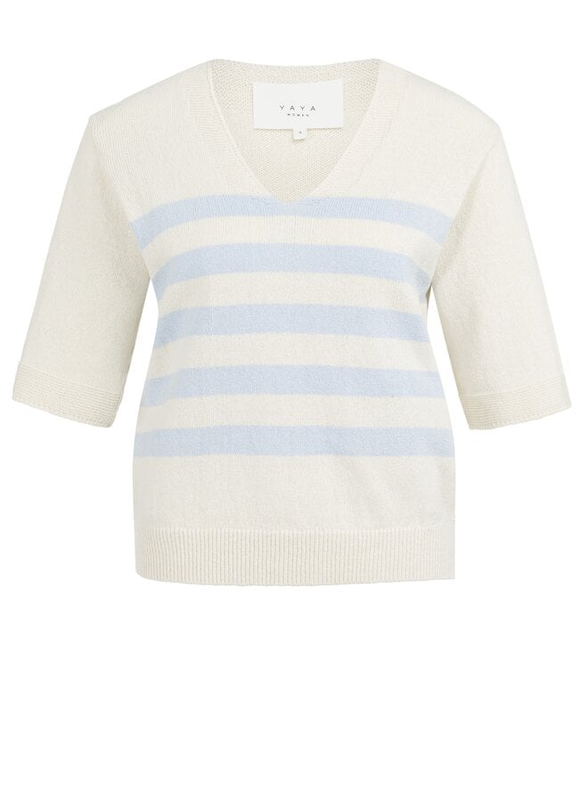 Yaya sweater with blue stripes