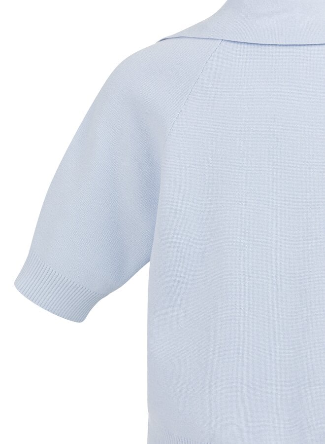 Yaya knitted short sleeve sweater blue