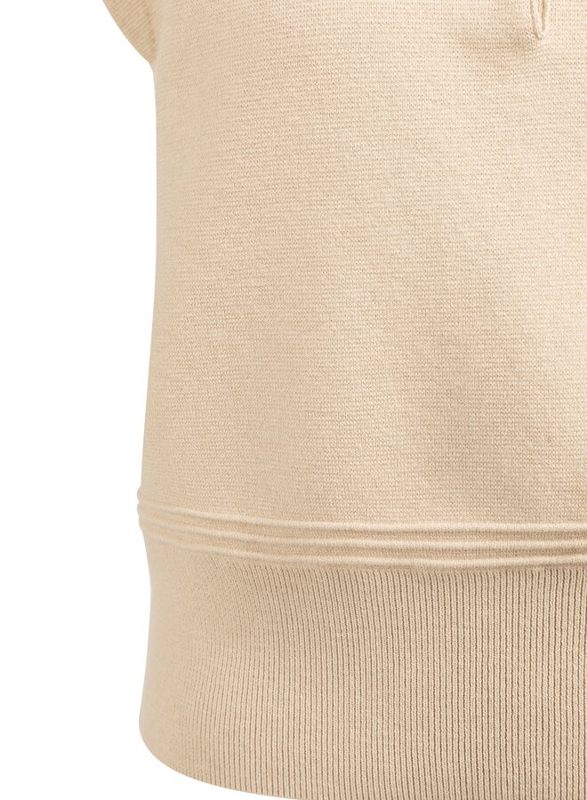 Yaya sleeveless sweater with collar beige