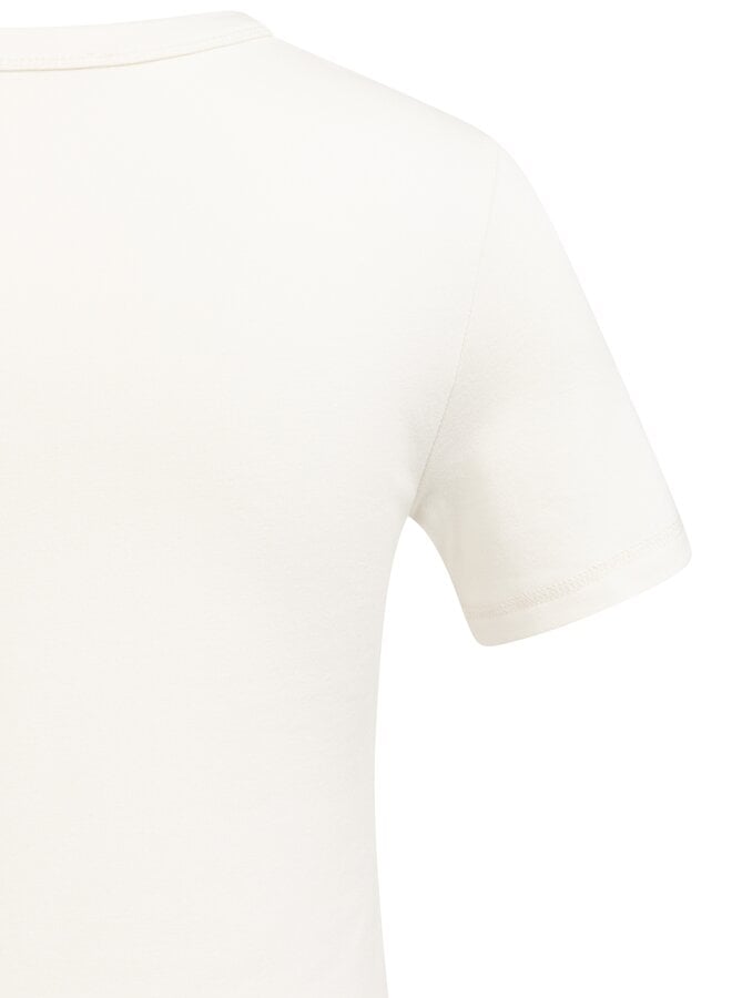 Yaya t-shirt with round neck off white
