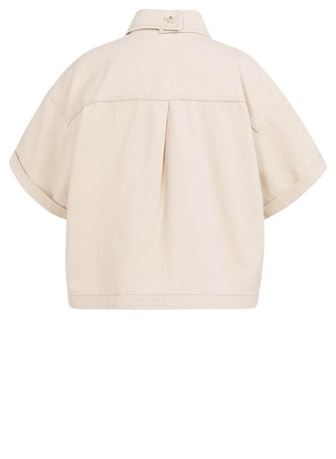 YAYA short sleeve denim jacket beige