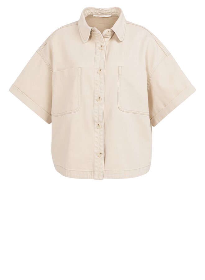 YAYA short sleeve denim jacket beige