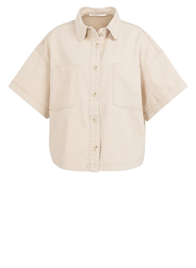 YAYA short sleeve denim jacket beige