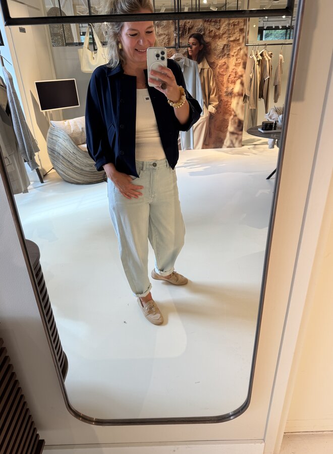 Yaya blouse jacket navy blue