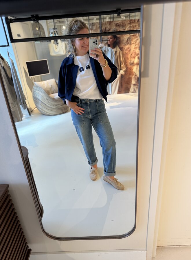 Yaya boyfriend t-shirt with print white