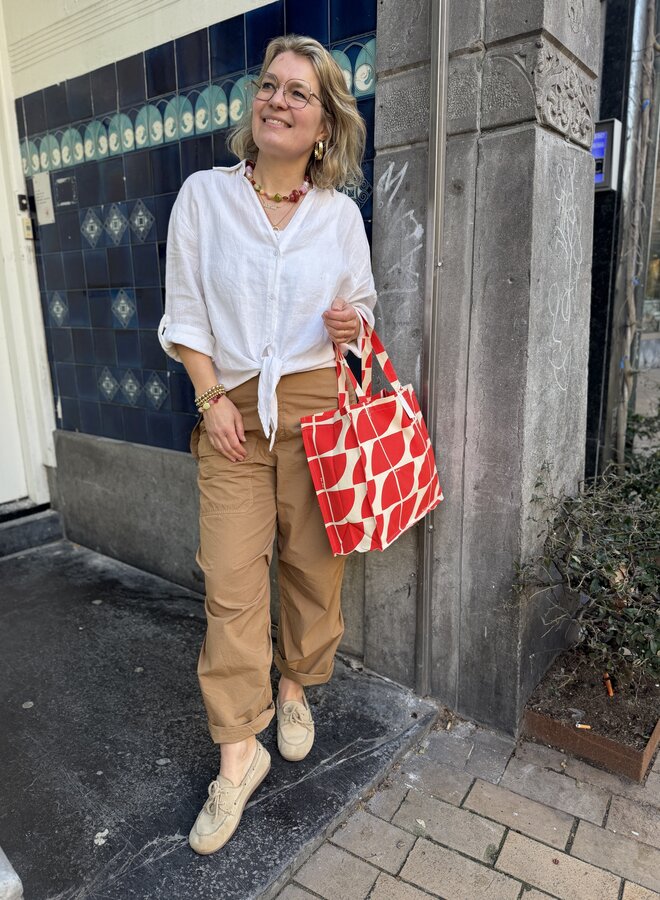 Lois pia 3342-6991 linen shirt white