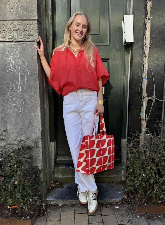 Ibana tarina blouse rosa coral