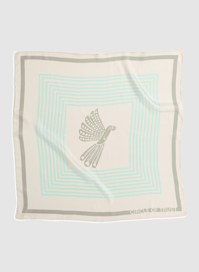 Circle jazz scarf bird print laurel