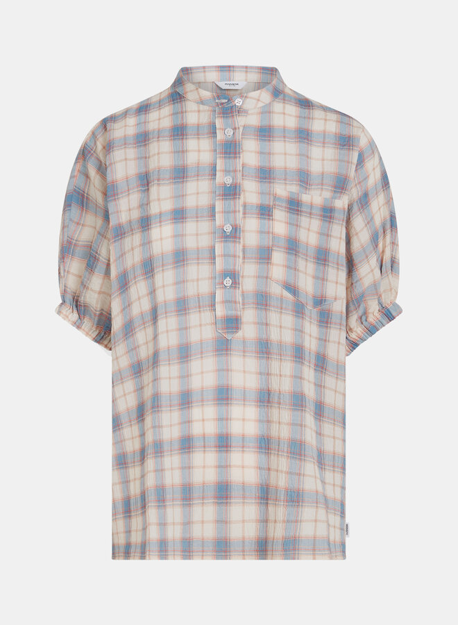 Penn&Ink S26F1822 blouse blue check