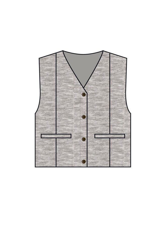 Moss viana ginia waistcoat laurel