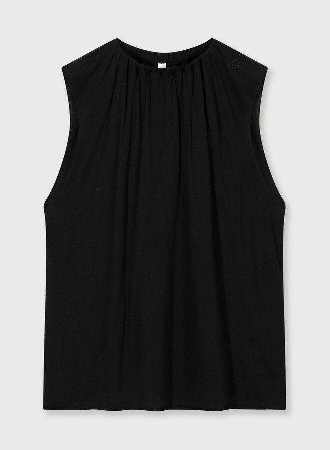 10DAYS pleated top jersey black