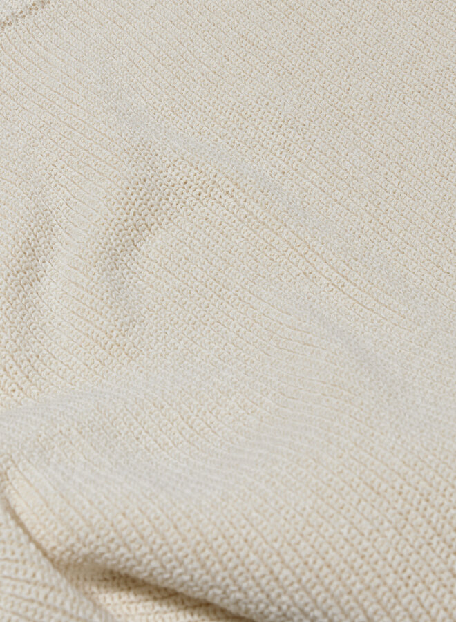 10DAYS cotton knit top soft vanilia