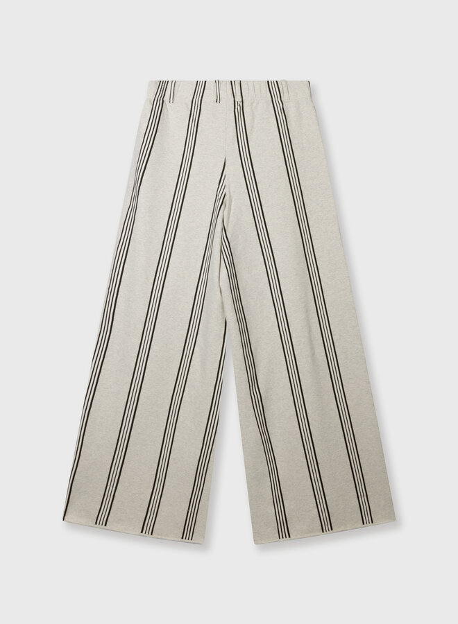 10DAYS wide leg jogger stripes soft white