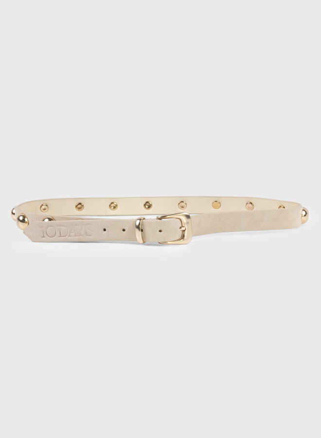 10days suede belt studs vanilia