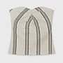 10days strapless top stripes soft white