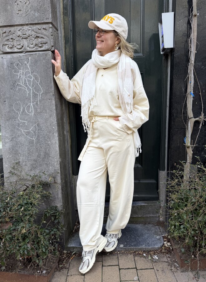 10DAYS banana pants fleece vanilia