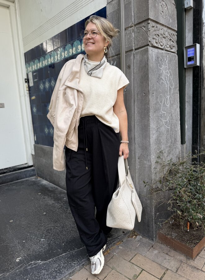 10DAYS bar pants piece black