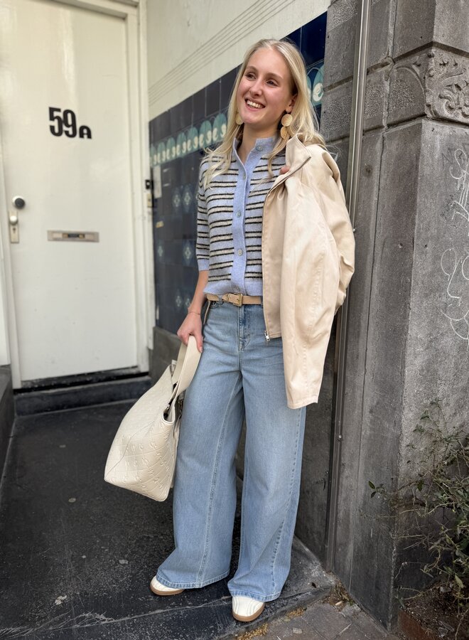 Second F. stellar knit cardigan halogen blue