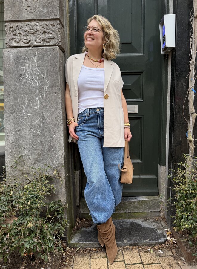 Second F. blanca waistcoat beige