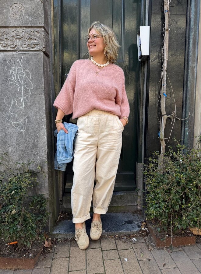 Knit-ted mona pants sand