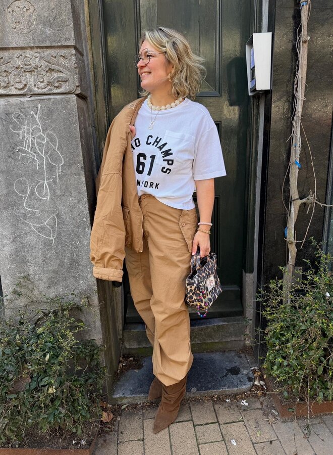 Penn&Ink S26F1839 t-shirt print white/black