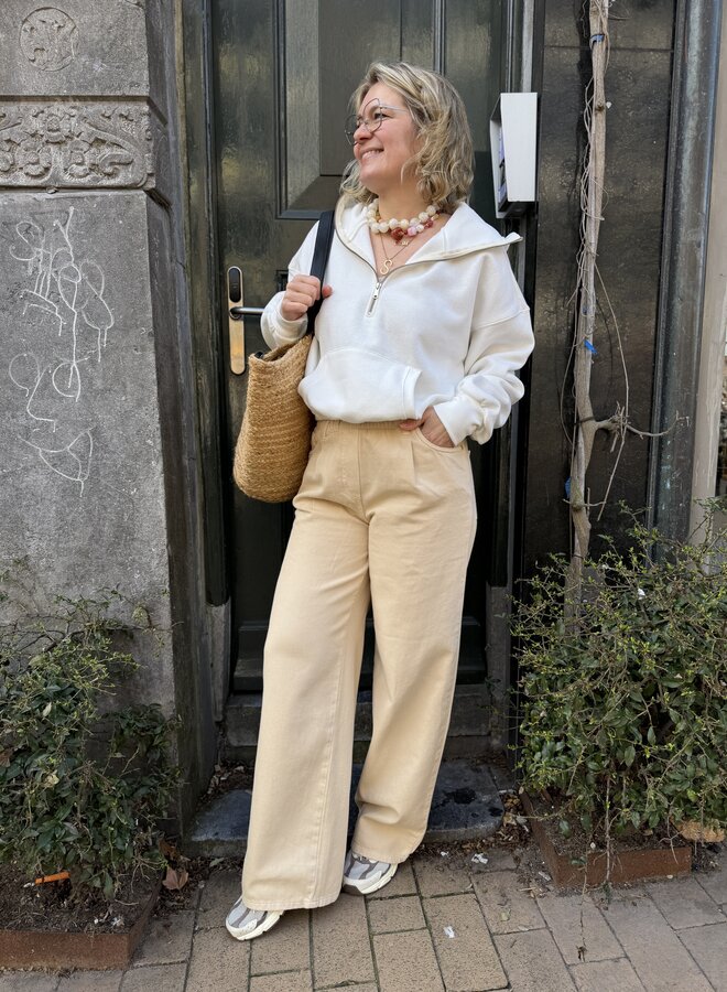 Knit-ted twiggy pants sand