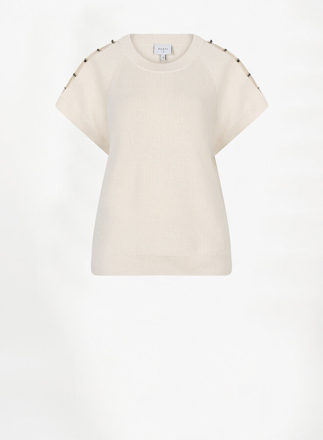 Dante6 seatlle beaded sweater butter cream