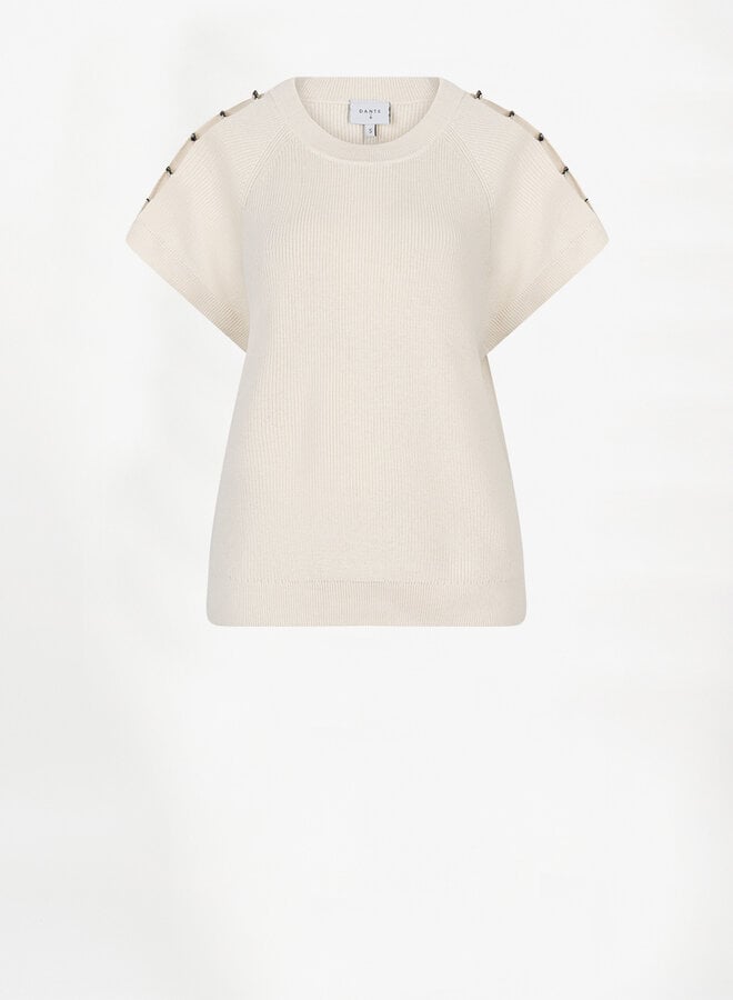 Dante6 seatlle beaded sweater butter cream