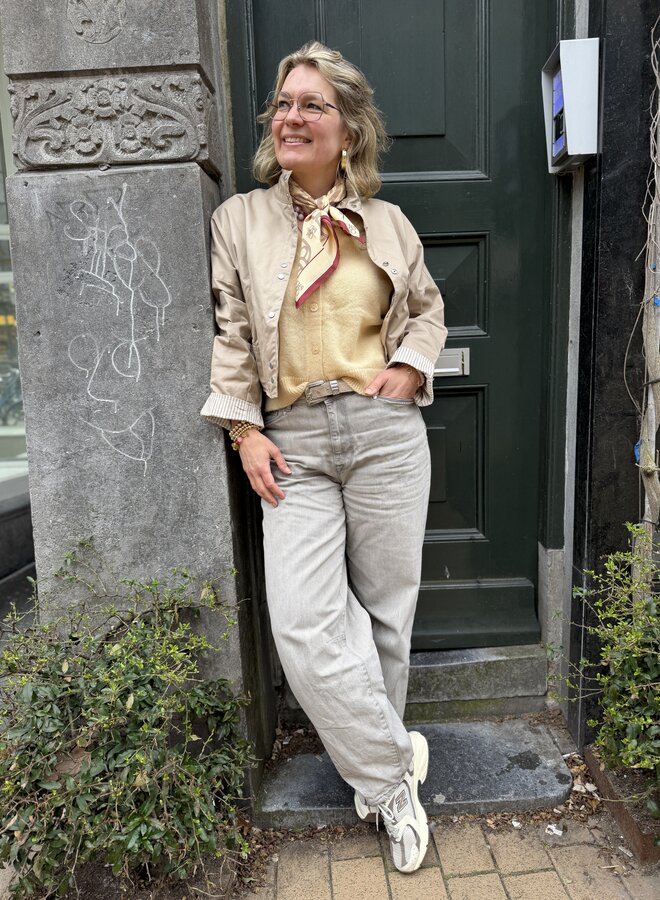 Dante6 zyra short sleeve cardigan butter yellow