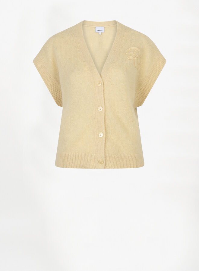 Dante6 zyra short sleeve cardigan butter yellow