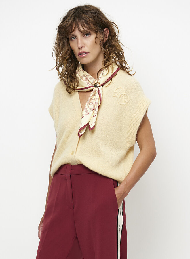 Dante6 zyra short sleeve cardigan butter yellow