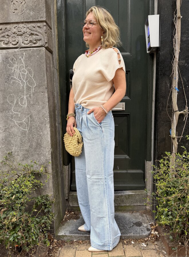 Dante6 seatlle beaded sweater butter cream