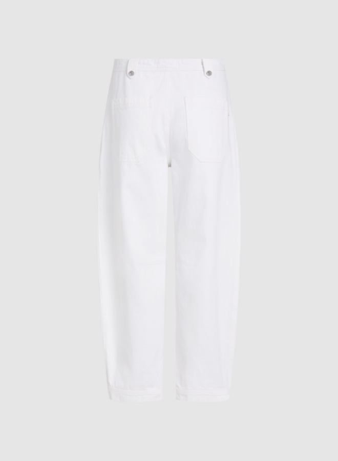 Circle loren jeans white