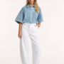Circle loren jeans white