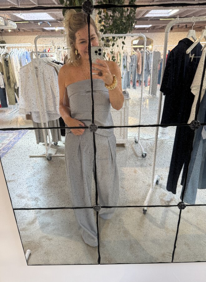 MEW hanna luna high wide pant light grey