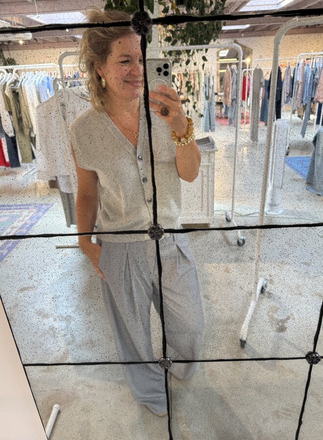 MEW hanna luna high wide pant light grey