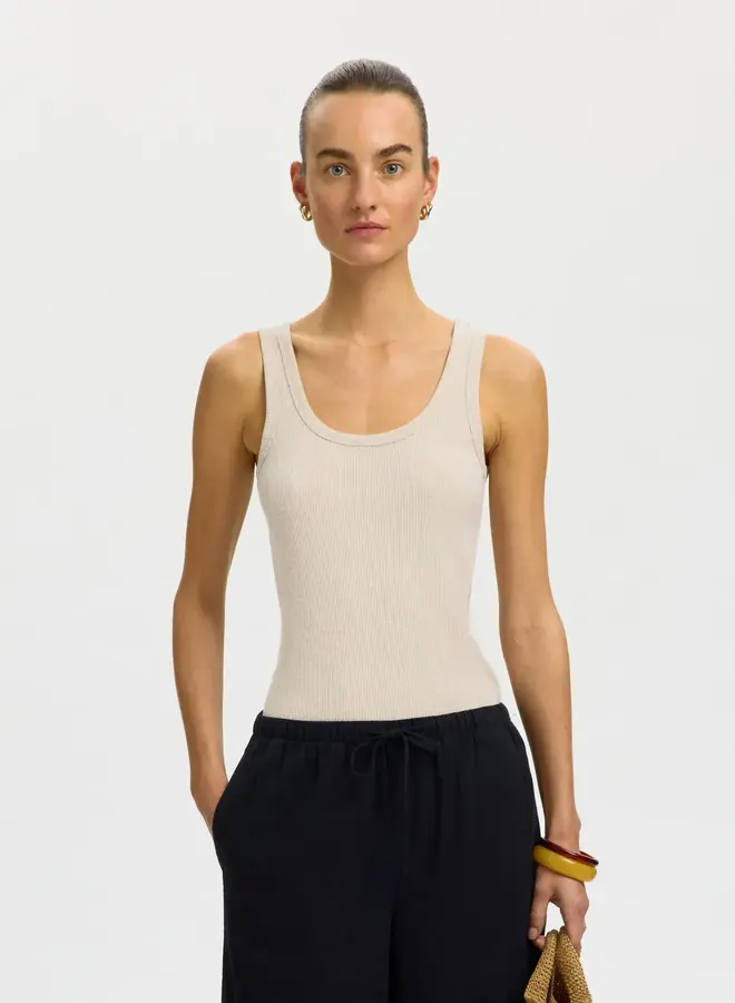 SF anna u-neck tank top noos oatmeal