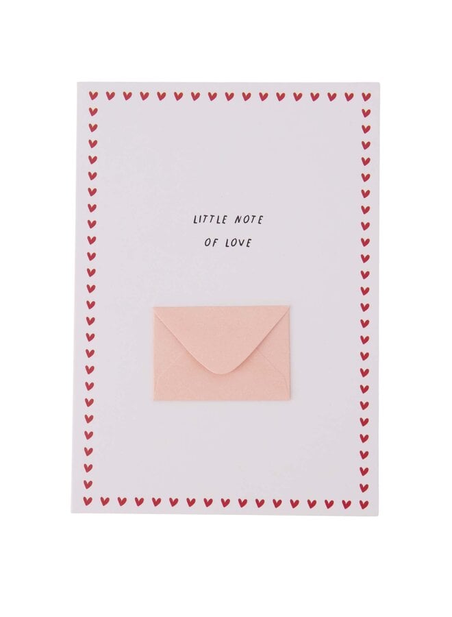 Zusss wenskaart mini envelopje little note of love
