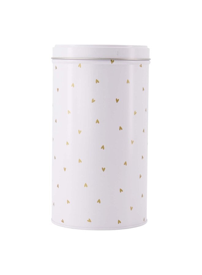 Zusss bewaarblik hartjes wit/oker