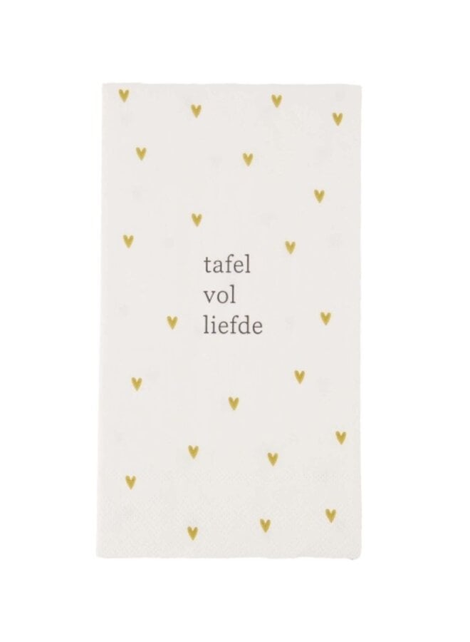 Zusss servetten rechthoek hartjes tafel vol liefde