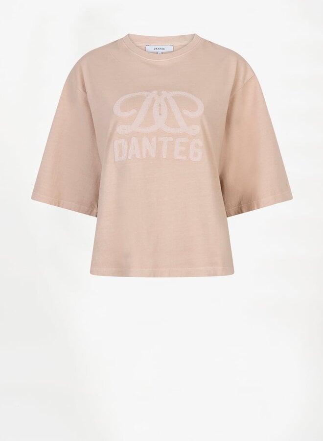 Dante6 maimu loose fit cropped logo tee pink