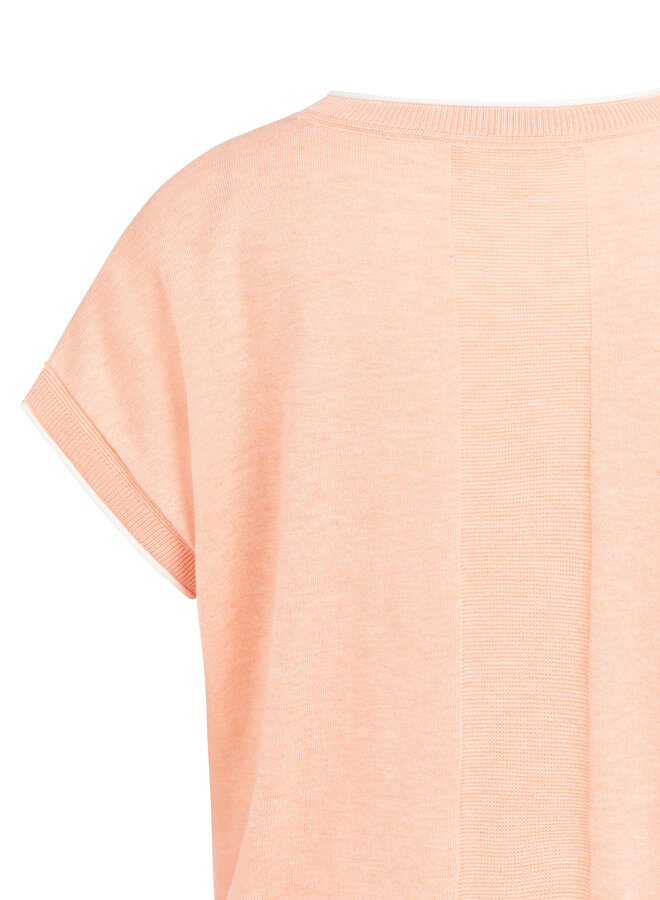 Yaya knitted sweater peach rolled edges