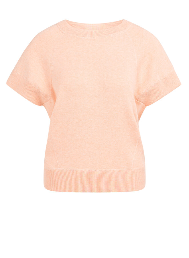 Yaya sleeveless sweater stitch details peach
