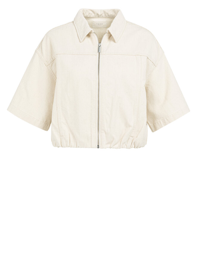 Yaya denim look jacket creme